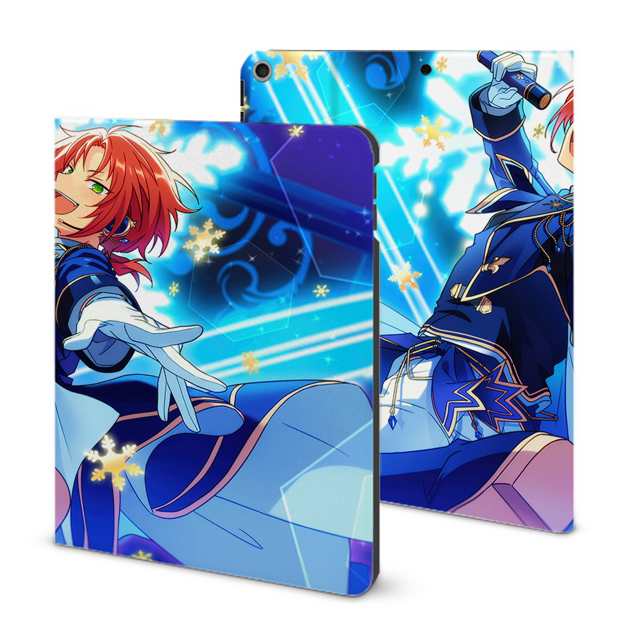 （画像用） あんさんぶるスターズ! Ensemble Stars IPad ケース ブック型 PUレザー TPU 耐衝撃 軽量 薄型 ペン収納なし 全面保護 IPad 各モデル対応